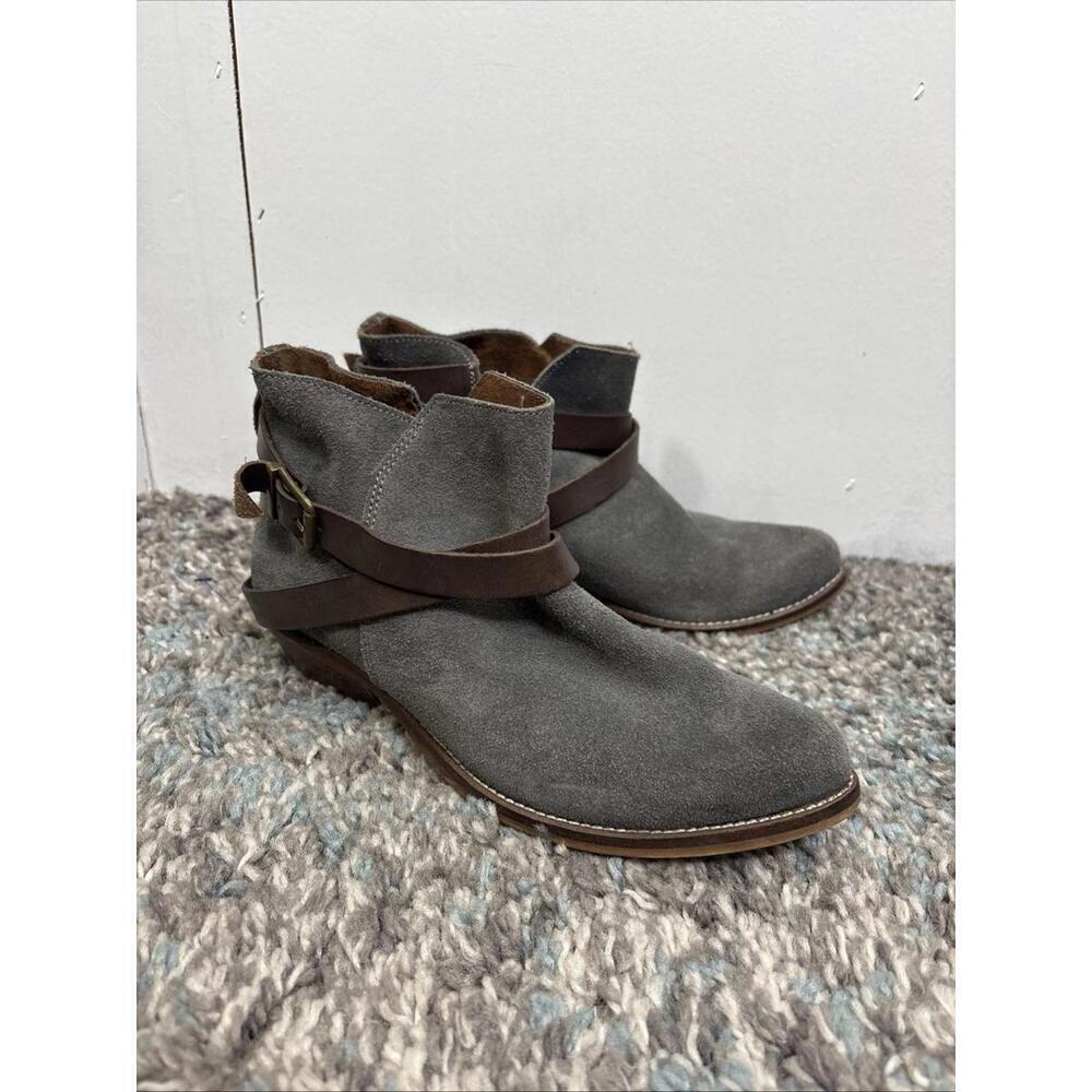 Sixtyseven Boots Womens 36 6 Anthropologie Boho Ankle Side Zip Buckles Leather
